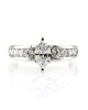 Platinum and Diamond Engagement Ring w/ Marquise and Round Diamonds